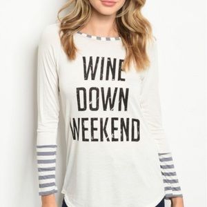 Ivory & Indigo Wine Down Weekend Top
